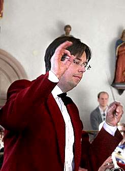 Andreas Wetterlund, dirigent för Limhamns Brassband.